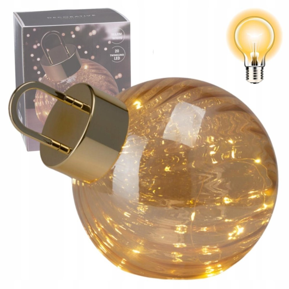 SFERA VETRO CLED 15CM AMBRA